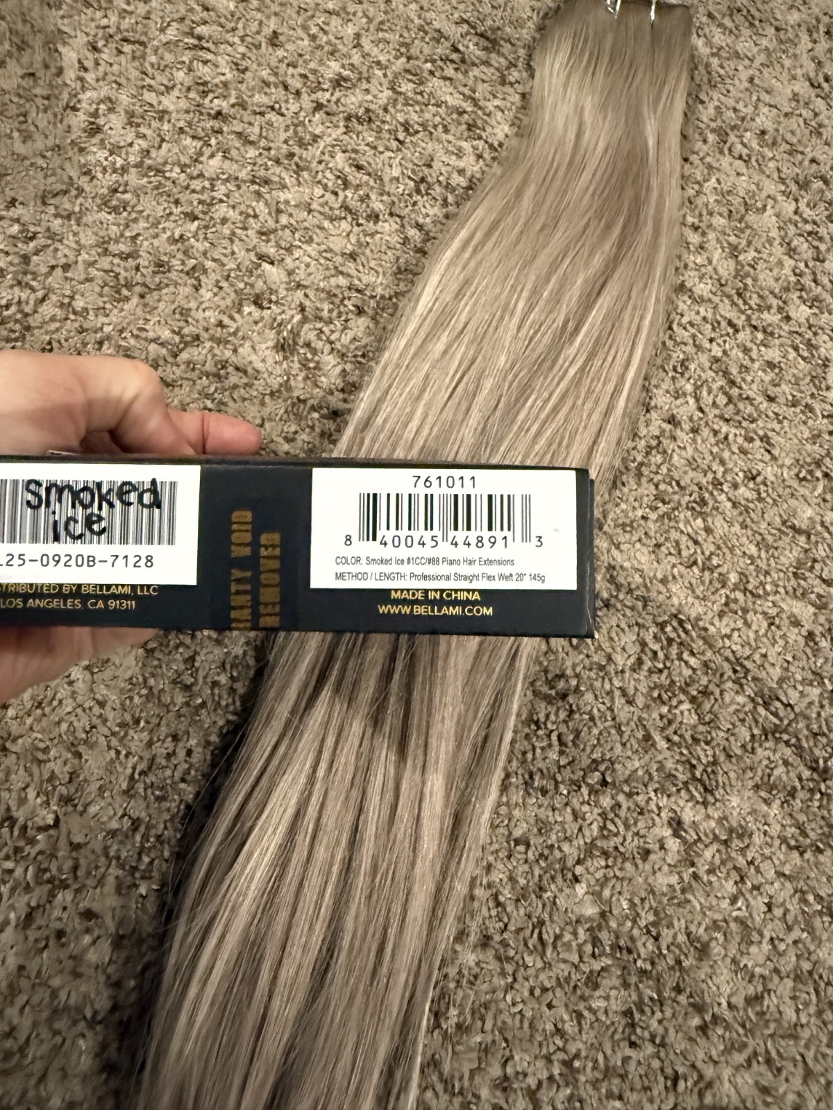 BELLAMI x Eric Vaughn Flex Weft Smoked Ice , box open brand new, never used hair
