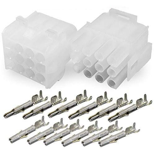 Molex - 20A Connector w/14-20 AWG, Wire - 2.13mm D, Latch 12 Pin Molex - 20A Connector w/14-20 AWG, Wire - 2.13mm D, Latch 12 Pin