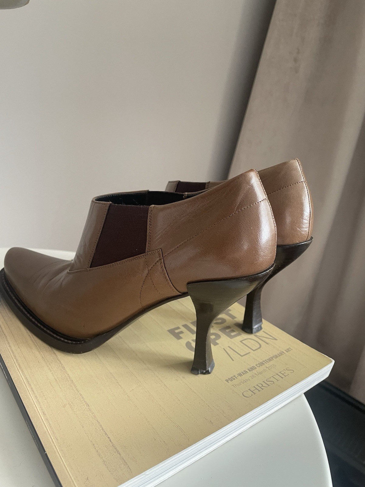 vintage prada boots  brown leather  boots