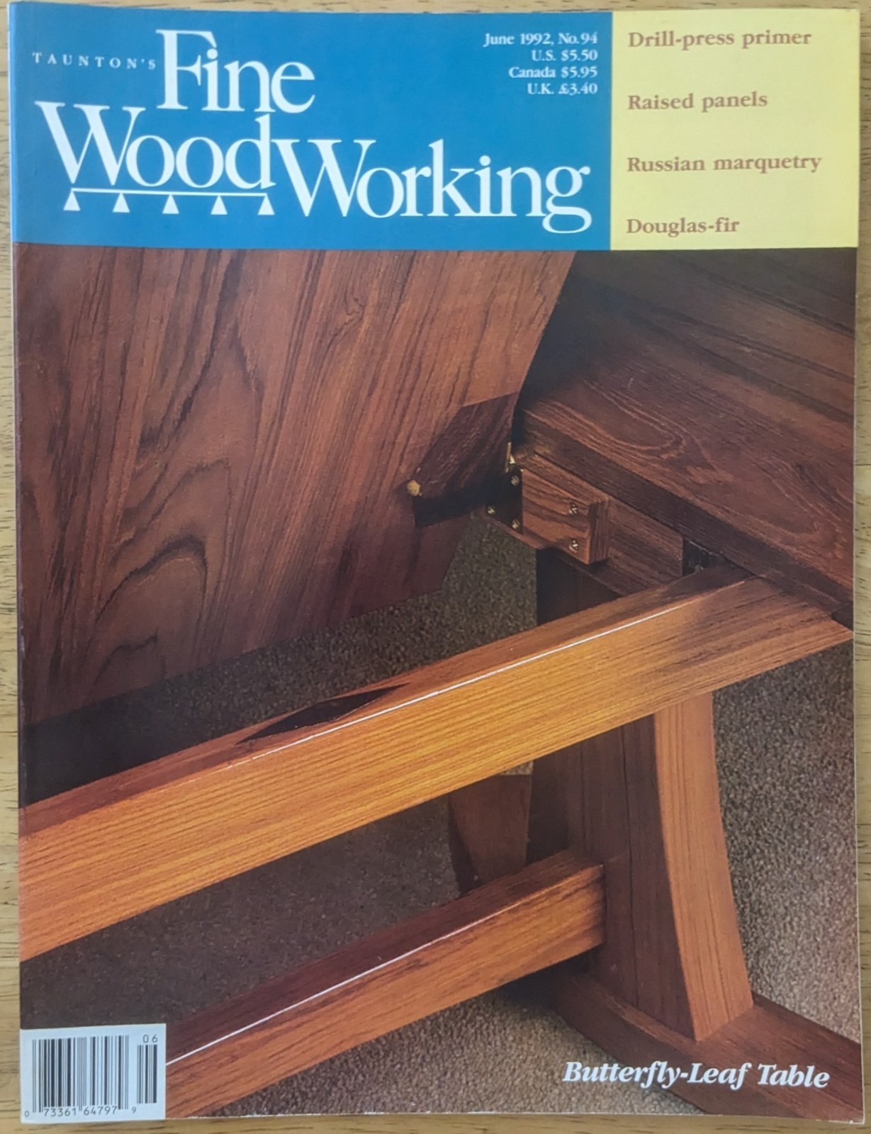 Vintage Fine Woodworking June 1992 No 94 - Butterfly Leaf