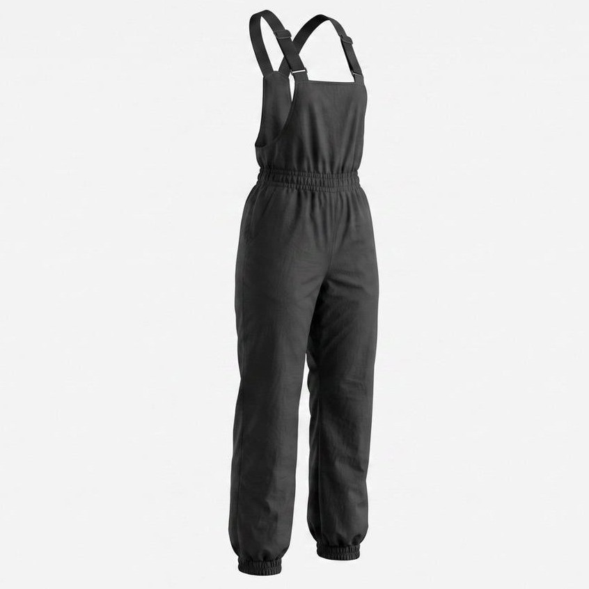 Fera Skiwear Vintage Black Insulated Bib Overalls Snow Pants Womens 12
