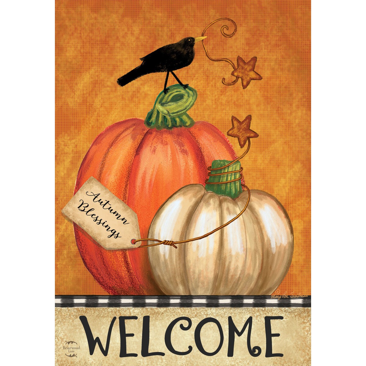 Briarwood Lane Rustic Pumpkins Fall Garden Flag 12x18