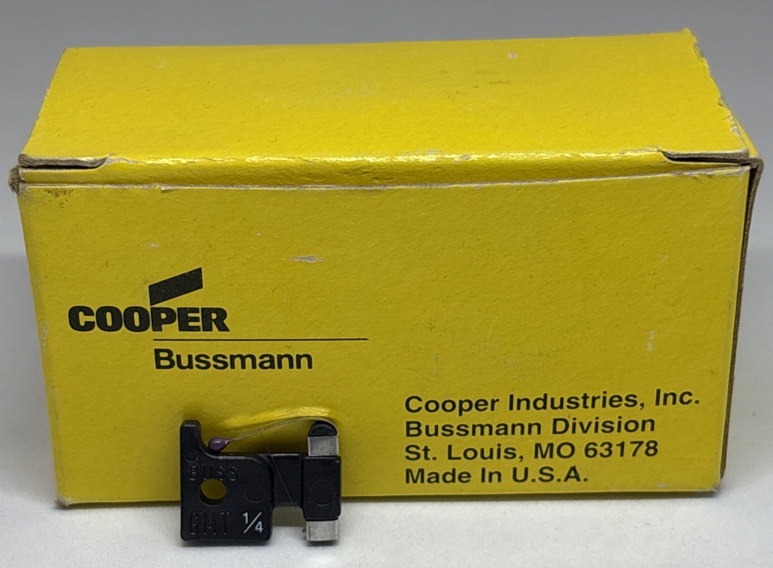 100 Cooper Bussmann BK/GMT-1/4 1/4A Telecom Alarm Fuses 60VDC 125VAC NOS