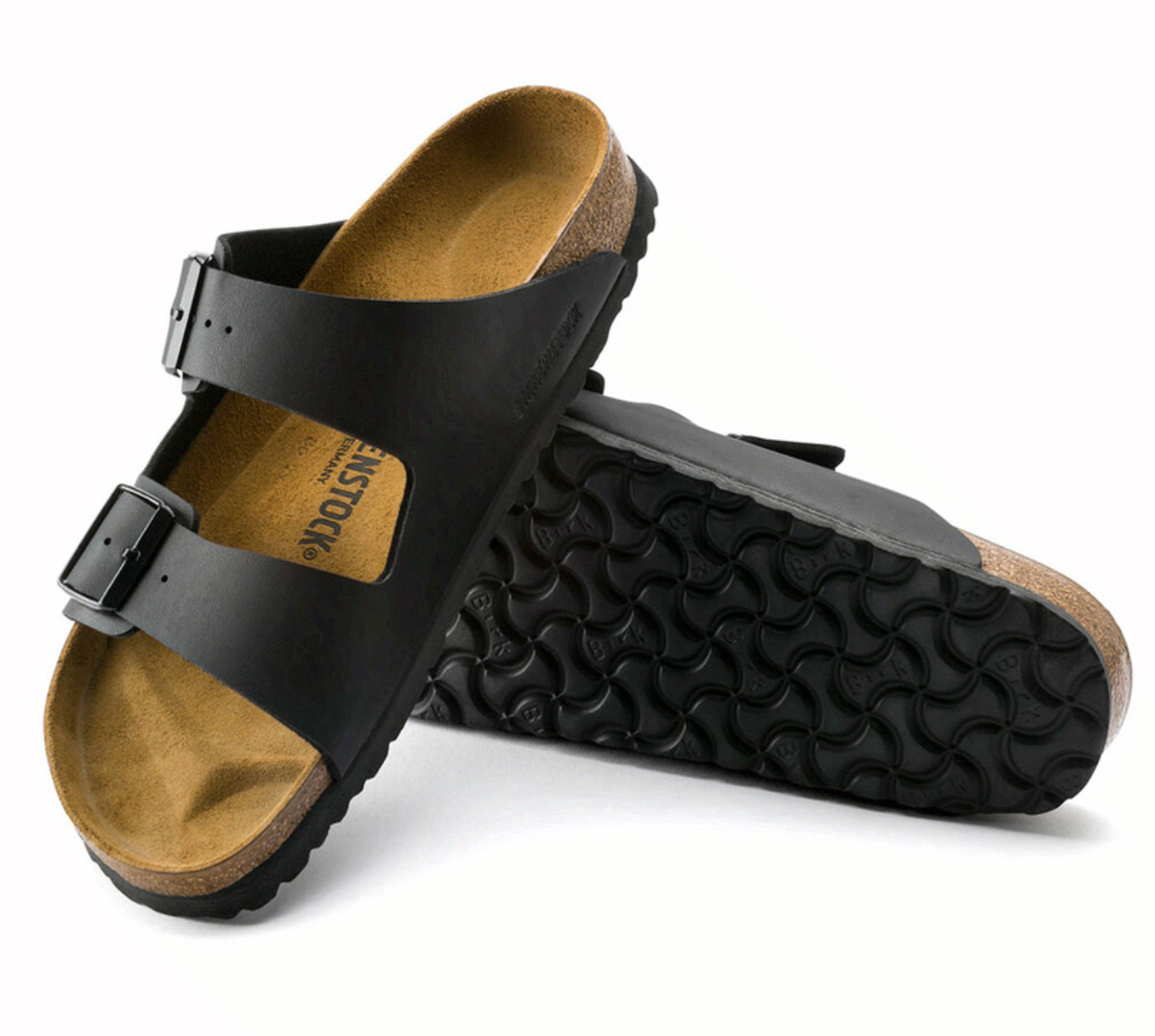 Birkenstock Arizona Women's Black Sandals Double Strap Comfort Slides