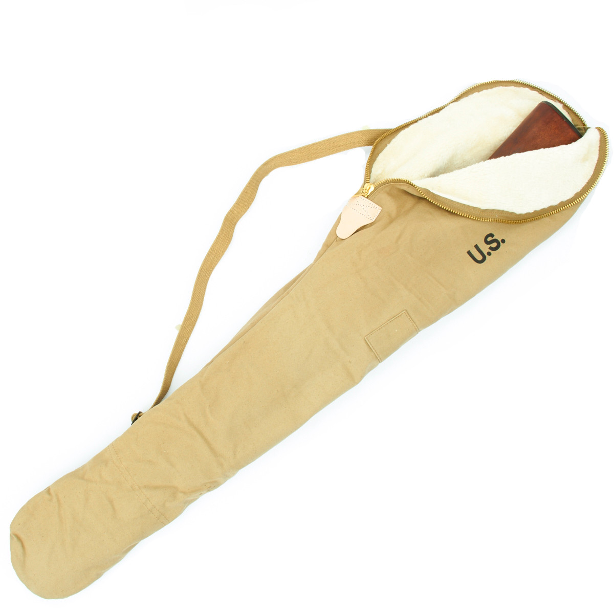 U.S. WWII Fleece Lined M1 Garand  Case with Carry Strap - Marked U.S.