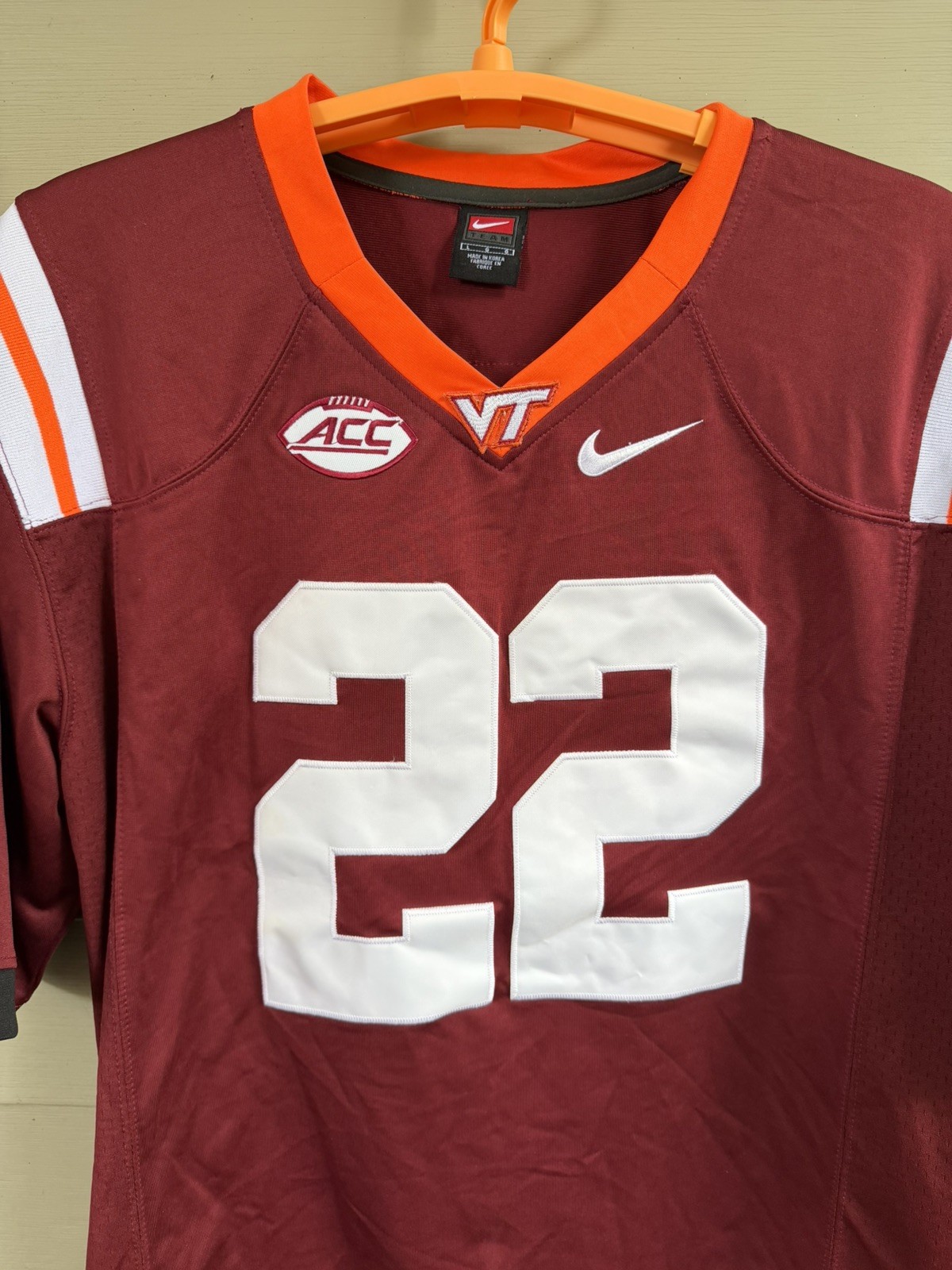 Virginia Tech Hokies #22 Terrell Edmunds Football Jersey Mens Sz Large Nike VT