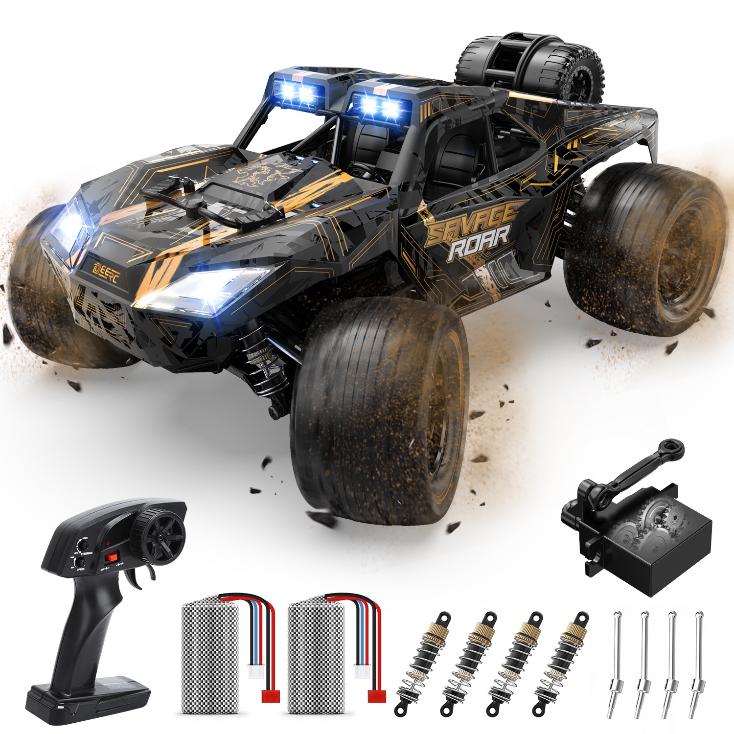 DEERC 9005E 1:14 Fast RC Car 40KM/H High Speed RC Monster Truck Offroad 2.4Ghz