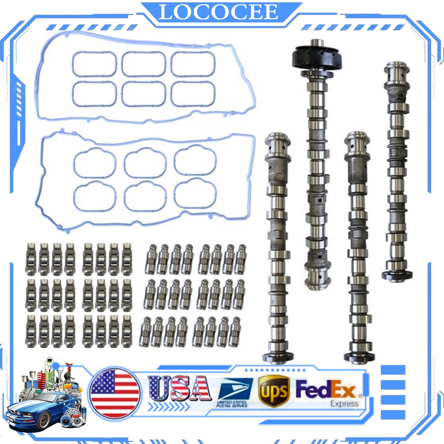 3.6L V6 Pentastar Camshafts Rockers Lifters Kit For Chrysler Dodge Ram 2011-2016