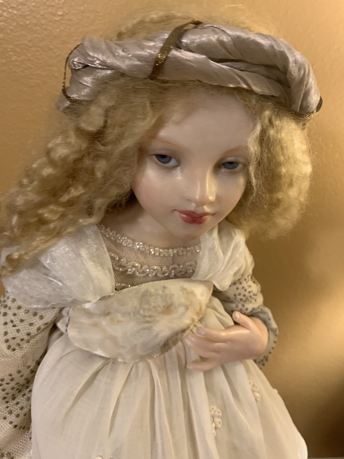 Vintage 1994 One-of-a-kind Sculpted Fimo Angel Doll by Anna Avigail Brahms 