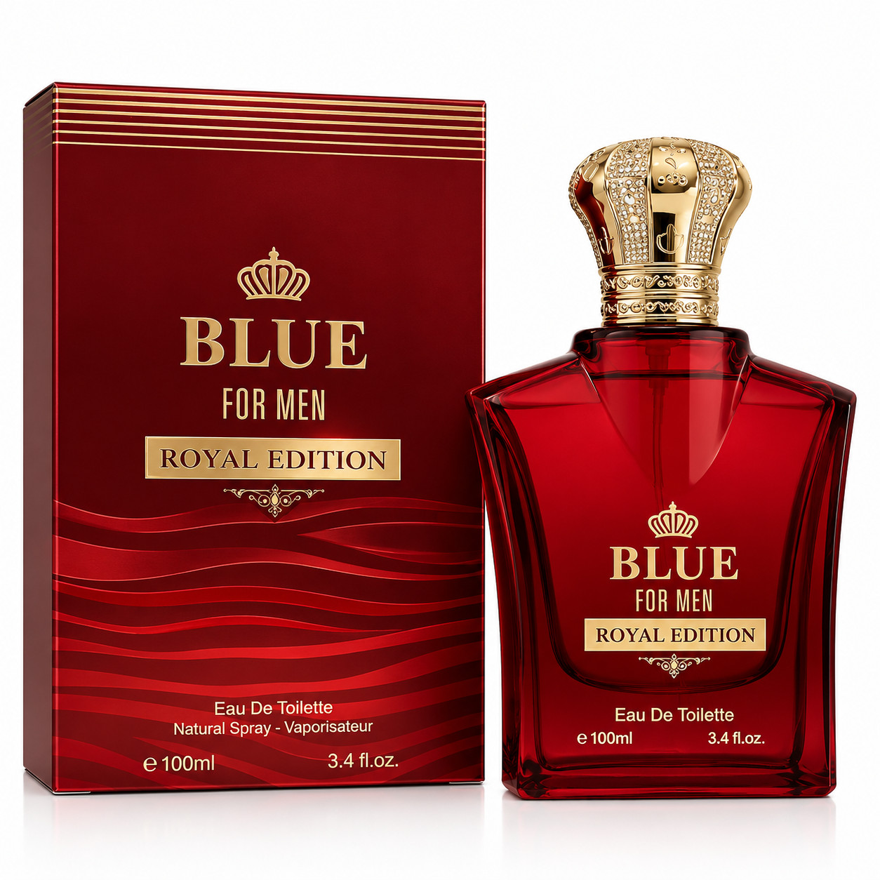Blue Royal Edition for Men Eau de Toilette EDT Spray 3.4 oz 100ml New in Box