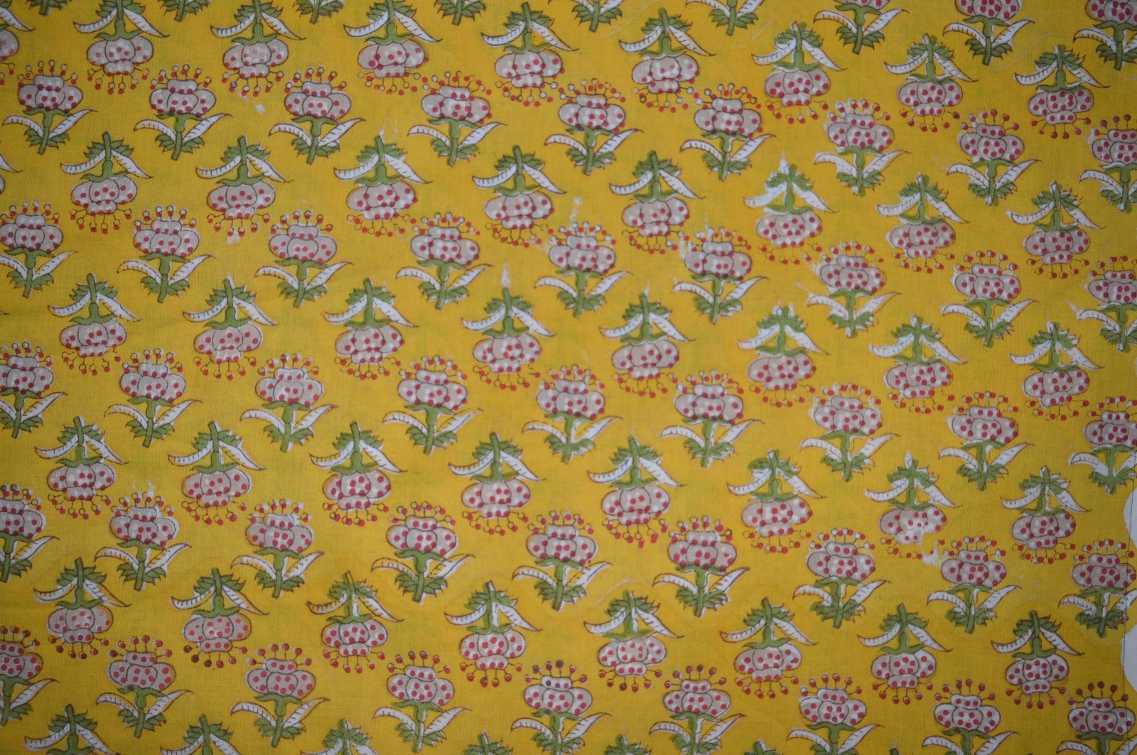 NO TARRIF CHARGES 100%✅ZK_184 Hand Block Floral Print 100%Cotton 2.5Yard Fabric#