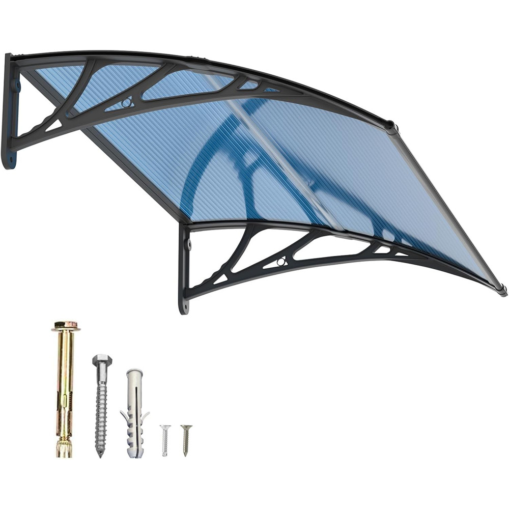DIY Window Awning Door Canopy Polycarbonate Outdoor Blue Waterproof Roof DIY Window Awning Door Canopy Polycarbonate Outdoor Blue Waterproof Roof