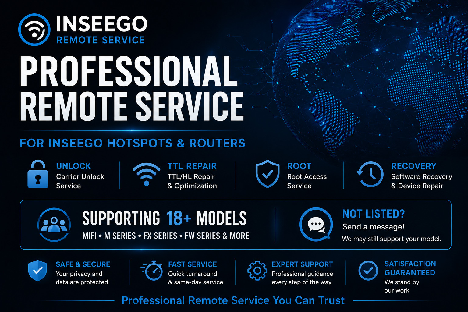 Inseego Remote Service  | IMEI . Unlock . TTL Repair . Root . Firmware Recovery