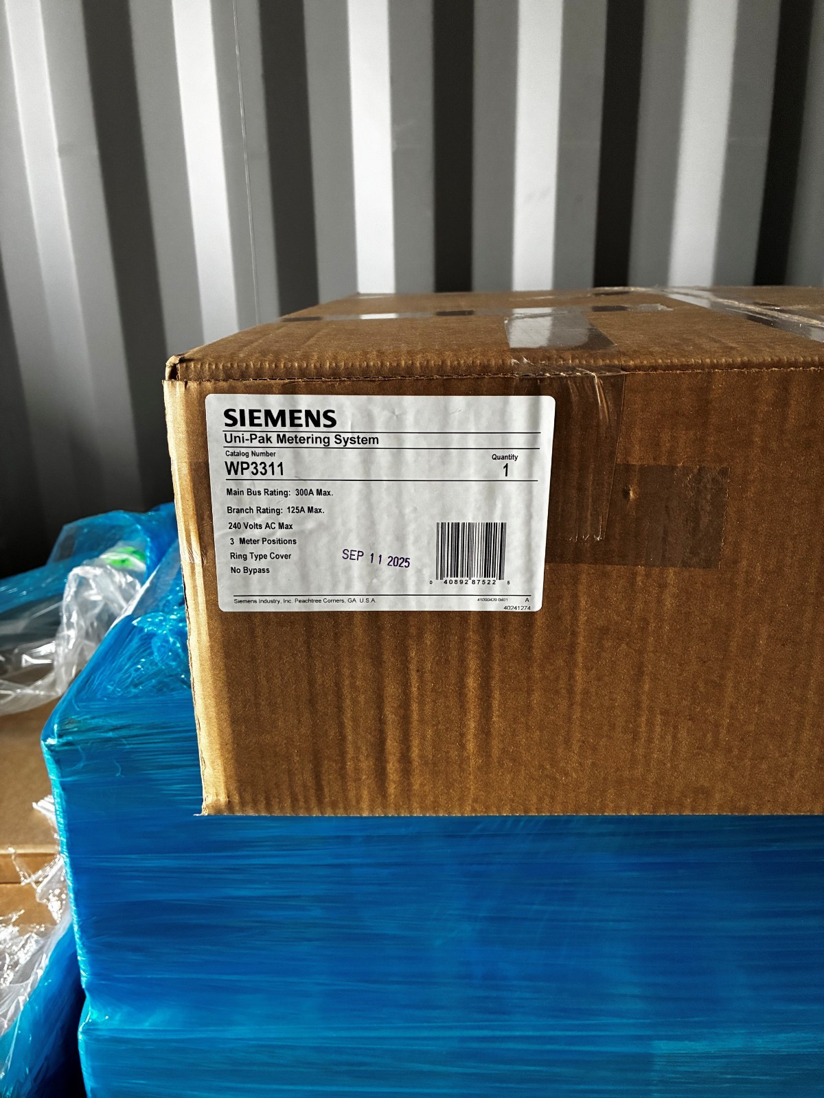 Siemens WP3311 Single Phase 3 High Residential Meter Pak Siemens WP3311 Single Phase 3 High Residential Meter Pak