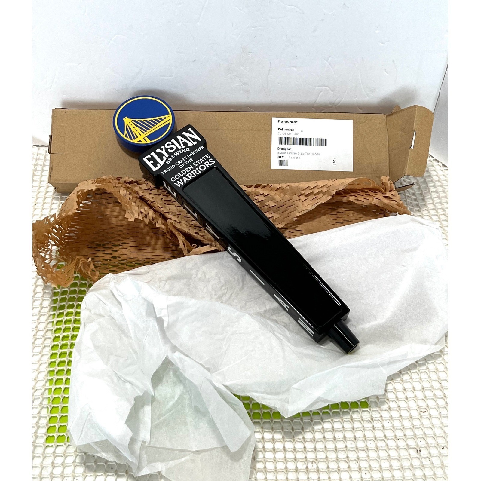 Elysian Brewing Golden State Warriors Beer Tap Handle NBA Craft Partner New w/Bx Elysian Brewing Golden State Warriors Beer Tap Handle NBA Craft Partner New w/Bx