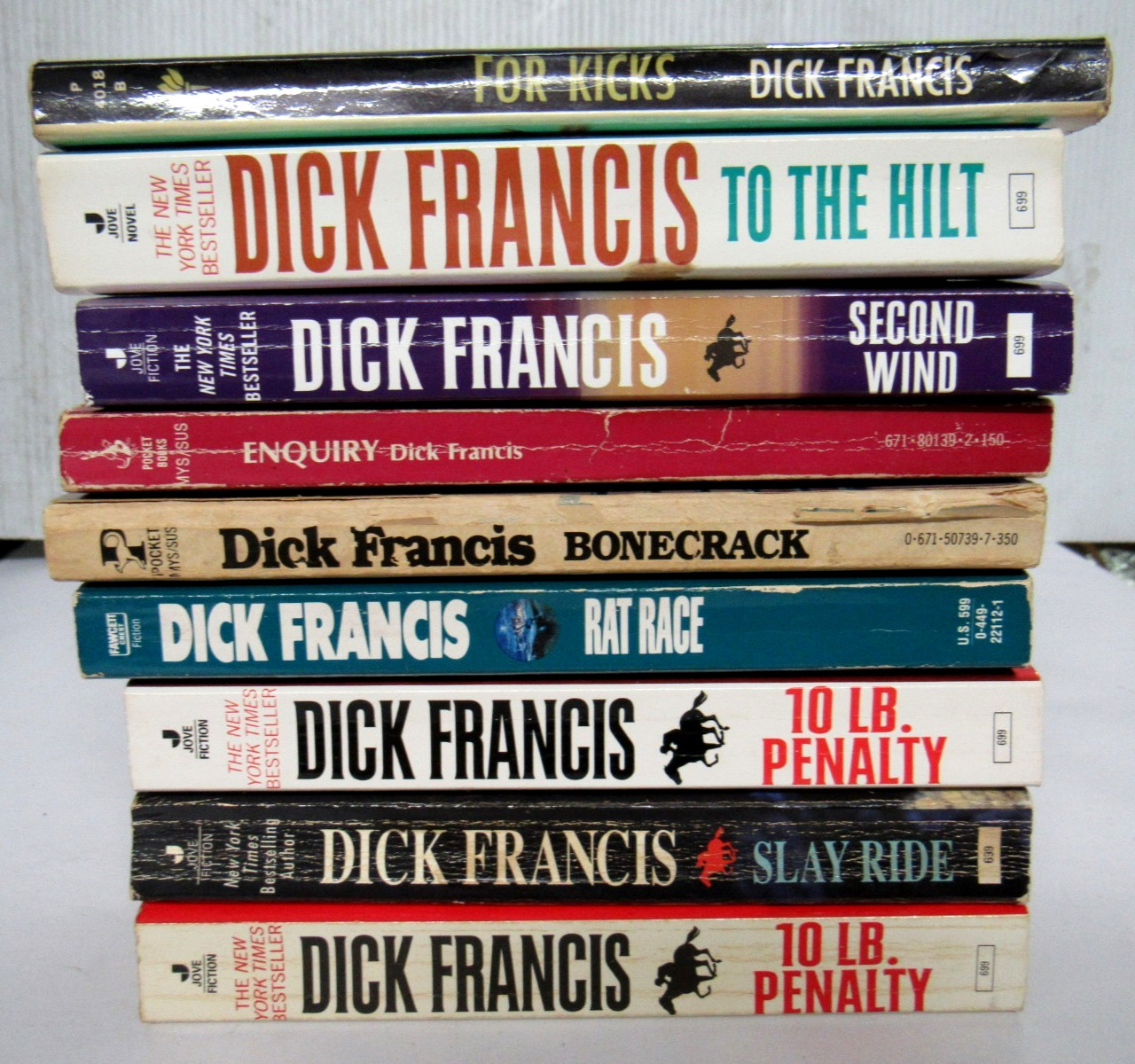 Dick Francis Lot of 9 Paperbacks (See photos for titles)