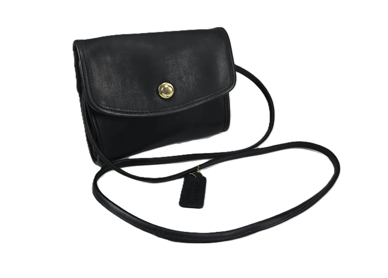 AUTH Vintage COACH Chrystie Black Leather Crossbody Shoulder Bag Purse K4D-9892 AUTH Vintage COACH Chrystie Black Leather Crossbody Shoulder Bag Purse K4D-9892