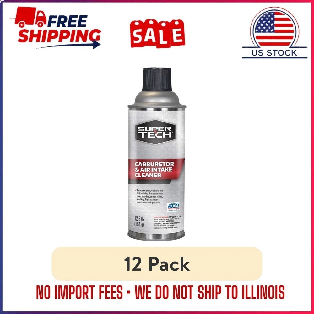 HOT Sale (12 pack) Super Tech Carburetor and Air Intake Cleaner,12.5 oz,US STOCK HOT Sale (12 pack) Super Tech Carburetor and Air Intake Cleaner,12.5 oz,US STOCK