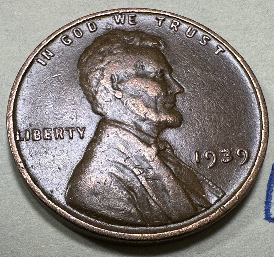 1939 1C Lincoln Cent WHEAT PENNY 5428N 1939 1C Lincoln Cent WHEAT PENNY 5428N
