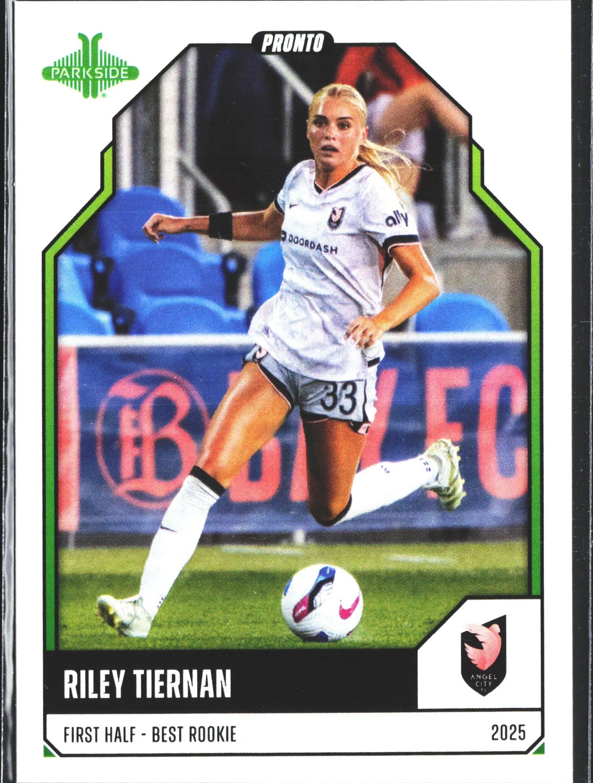Riley Tiernan Soccer Card 2025 Parkside Pronto Limited Edition Only 210 Made