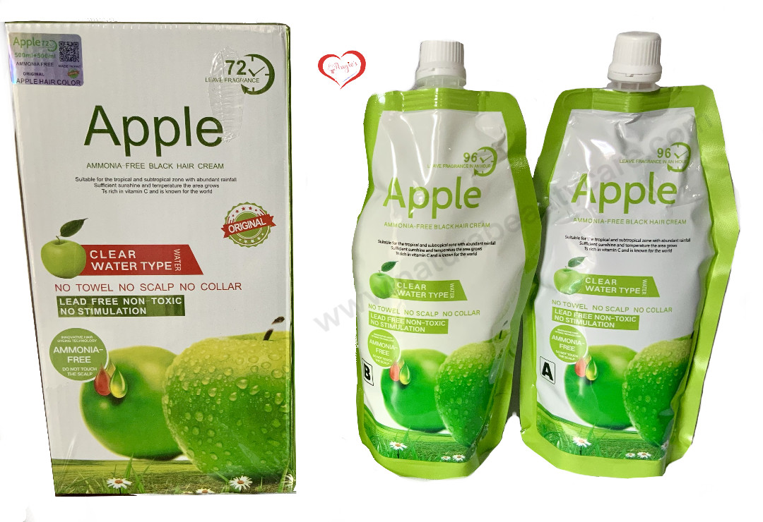 Original Mokeru Apple Hair Dye Cream for Men and Women Dark Brown
