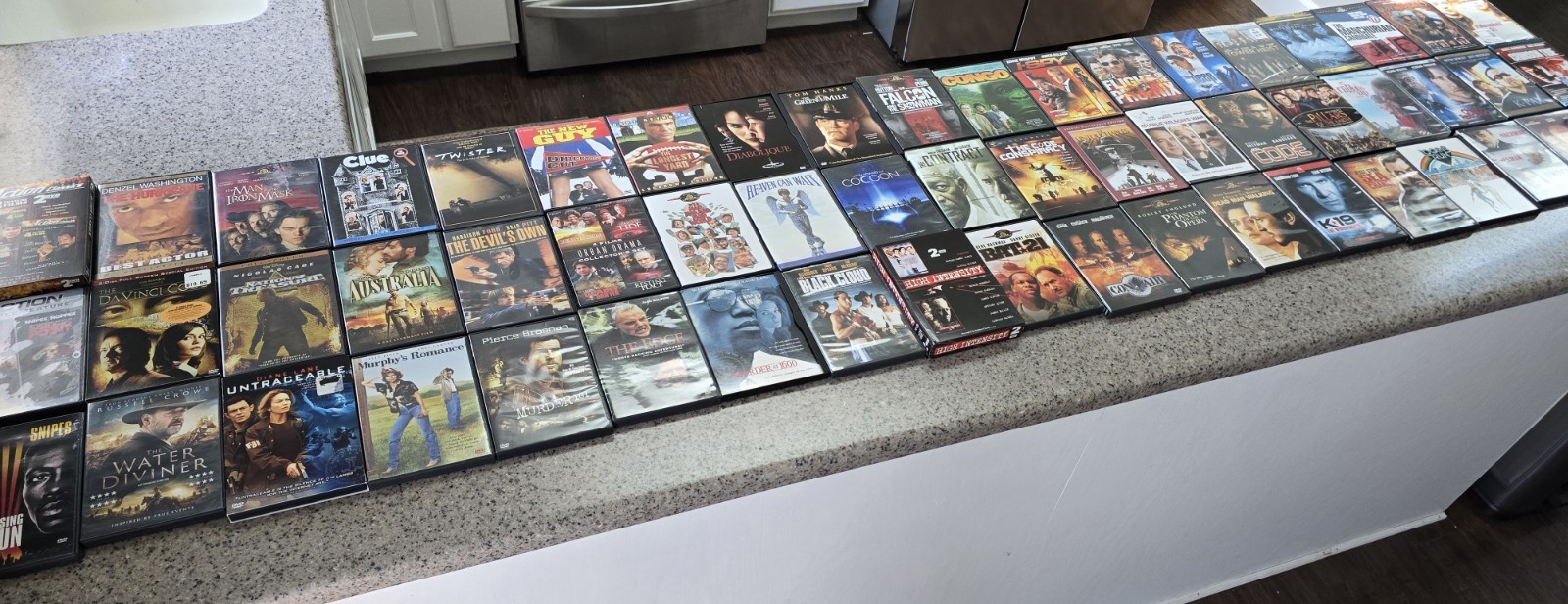 Huge DVD Movie Lot 60+ Titles Action Adventure 1980-Y2K Epic Actors Collection 