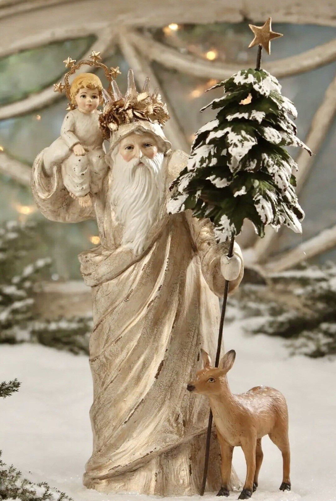 Bethany Lowe “Peaceful Christmas Santa” W/Child LRG 18.5” Tall TD6098 NEW Bethany Lowe “Peaceful Christmas Santa” W/Child LRG 18.5” Tall TD6098 NEW
