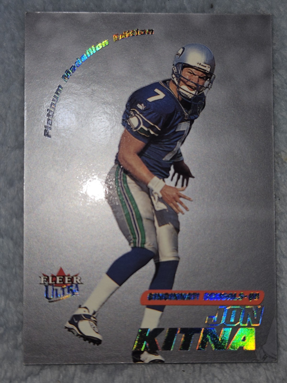 2001 Fleer Ultra - Jon Kitna #149P Platinum Medallion /50