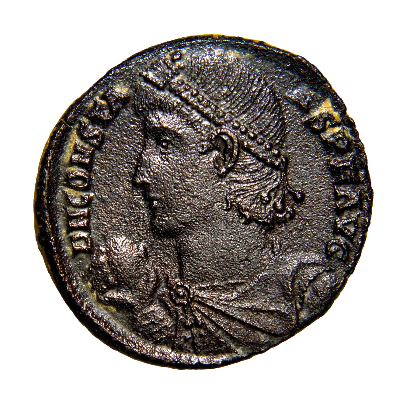 Handsome Constans BI Centenionalis. Antioch, AD 348-350. ANS Hut Tree Captive