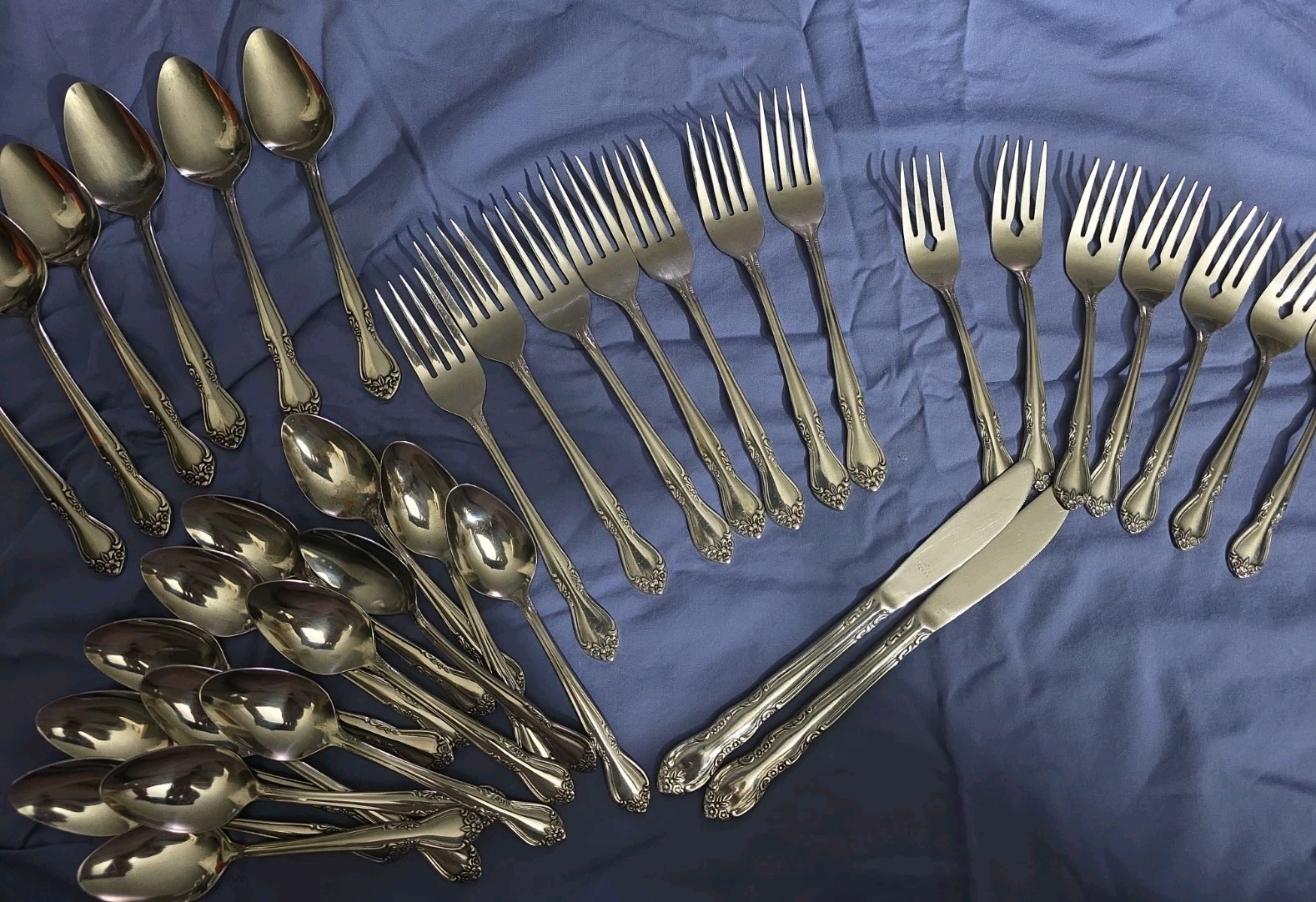 VTG Lifetime Cutery Flatware Stainless Steel Set Of 36 Miscellaneous Pieces VTG Lifetime Cutery Flatware Stainless Steel Set Of 36 Miscellaneous Pieces