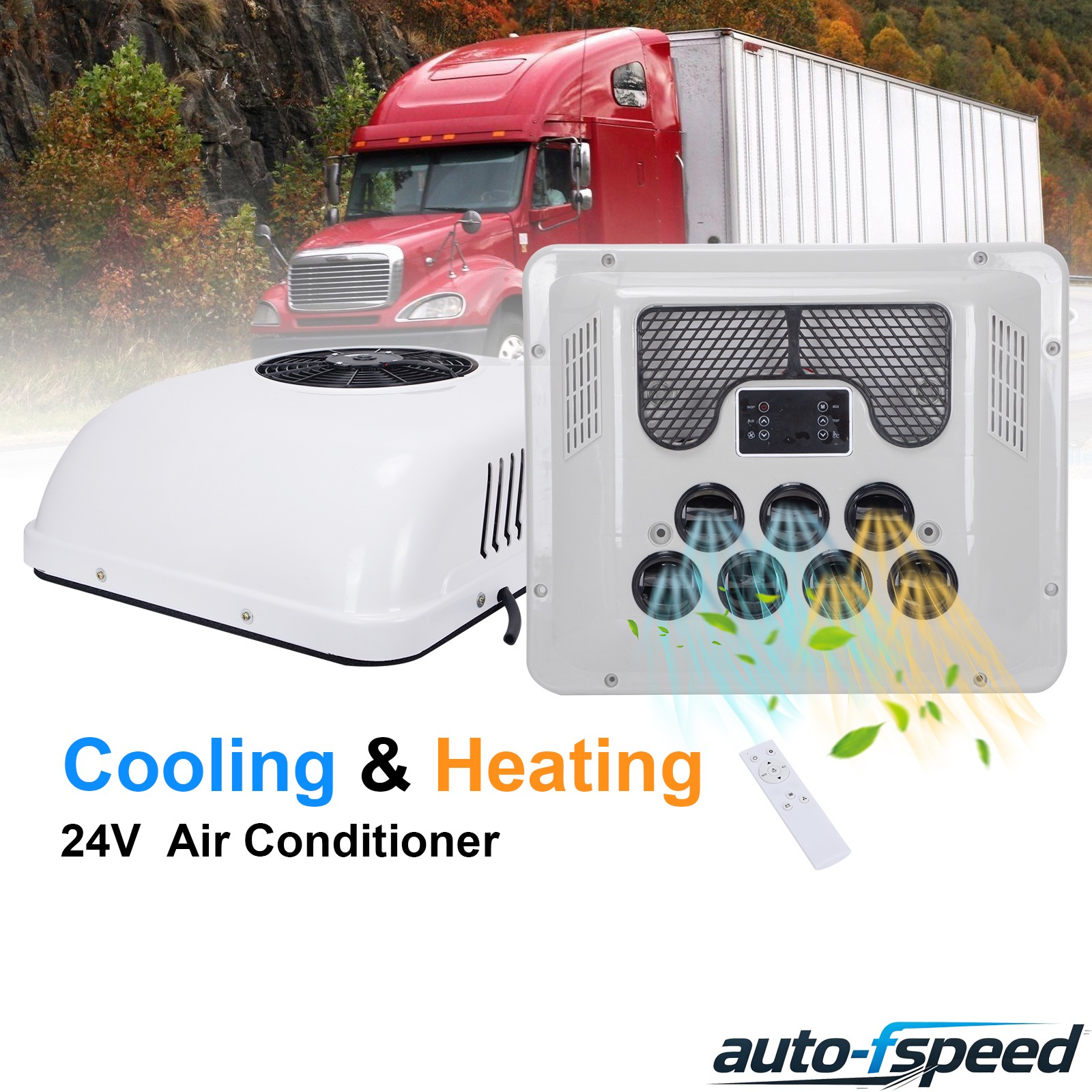 24V Rooftop Heat & Cool Air Conditioner A/C Kit For Truck Caravan Bus Motorhome
