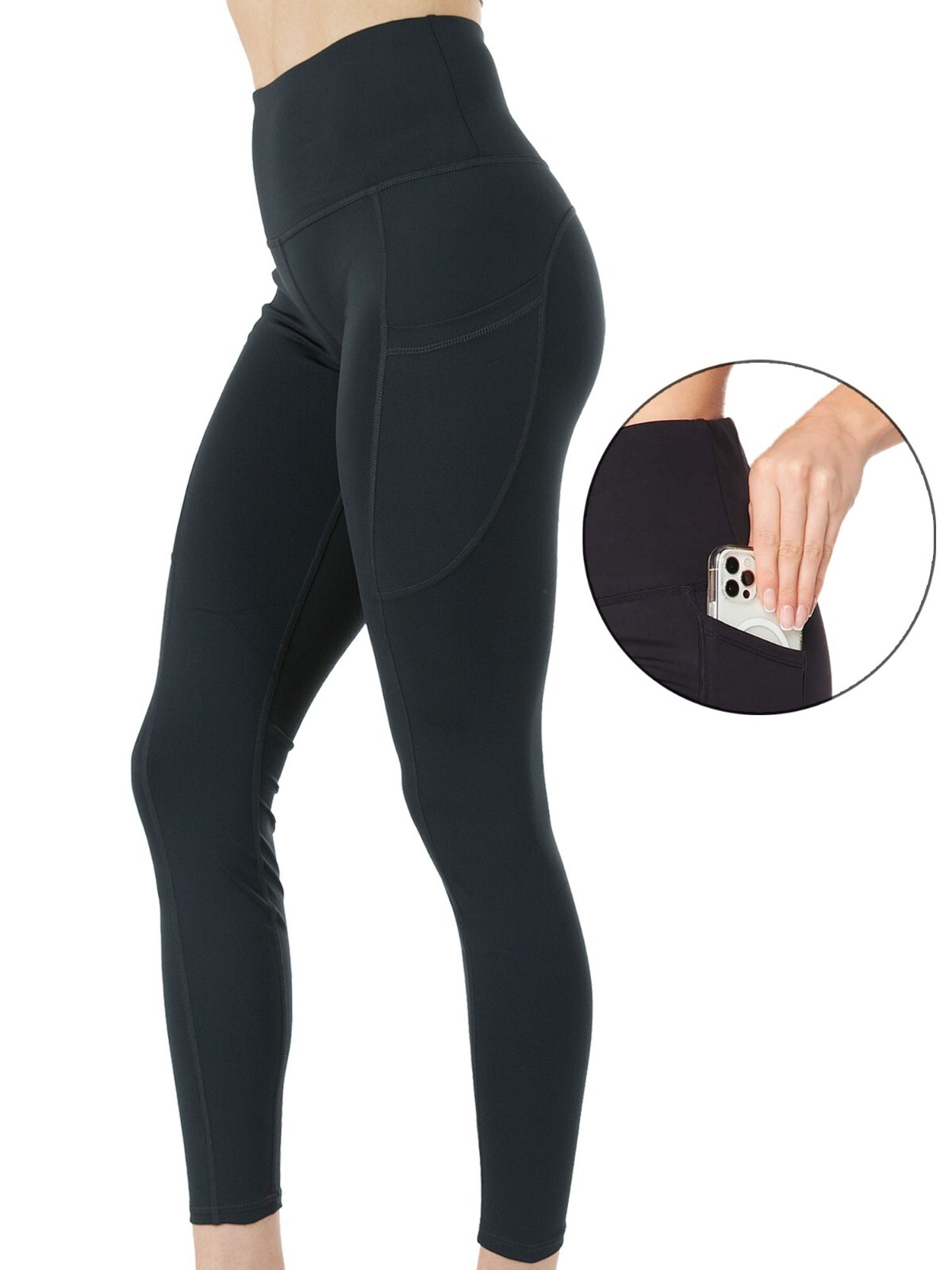 Women's High Waist Yoga Leggings with Two Side Pockets Sports Legging Pants