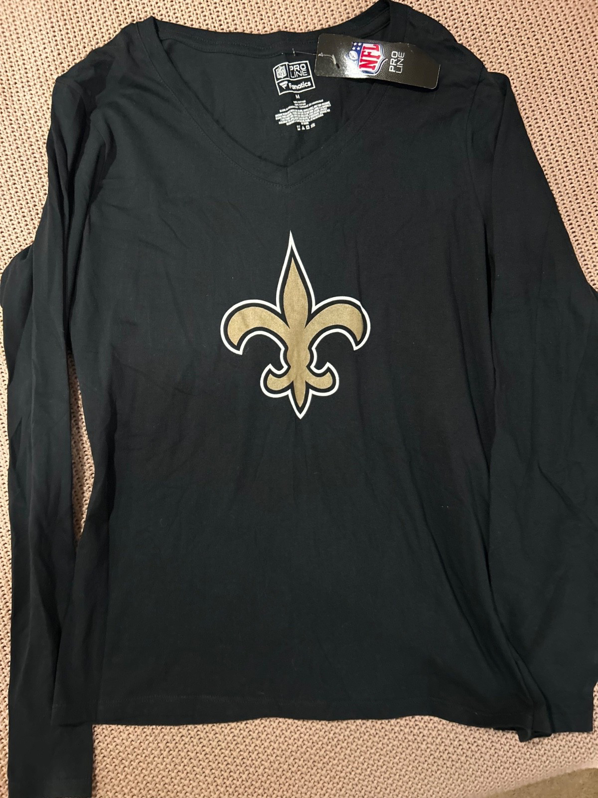 New Orleans Saints NFL Pro Line Fanatics Women’s Shirt M NWT Amber #14 Long Slee