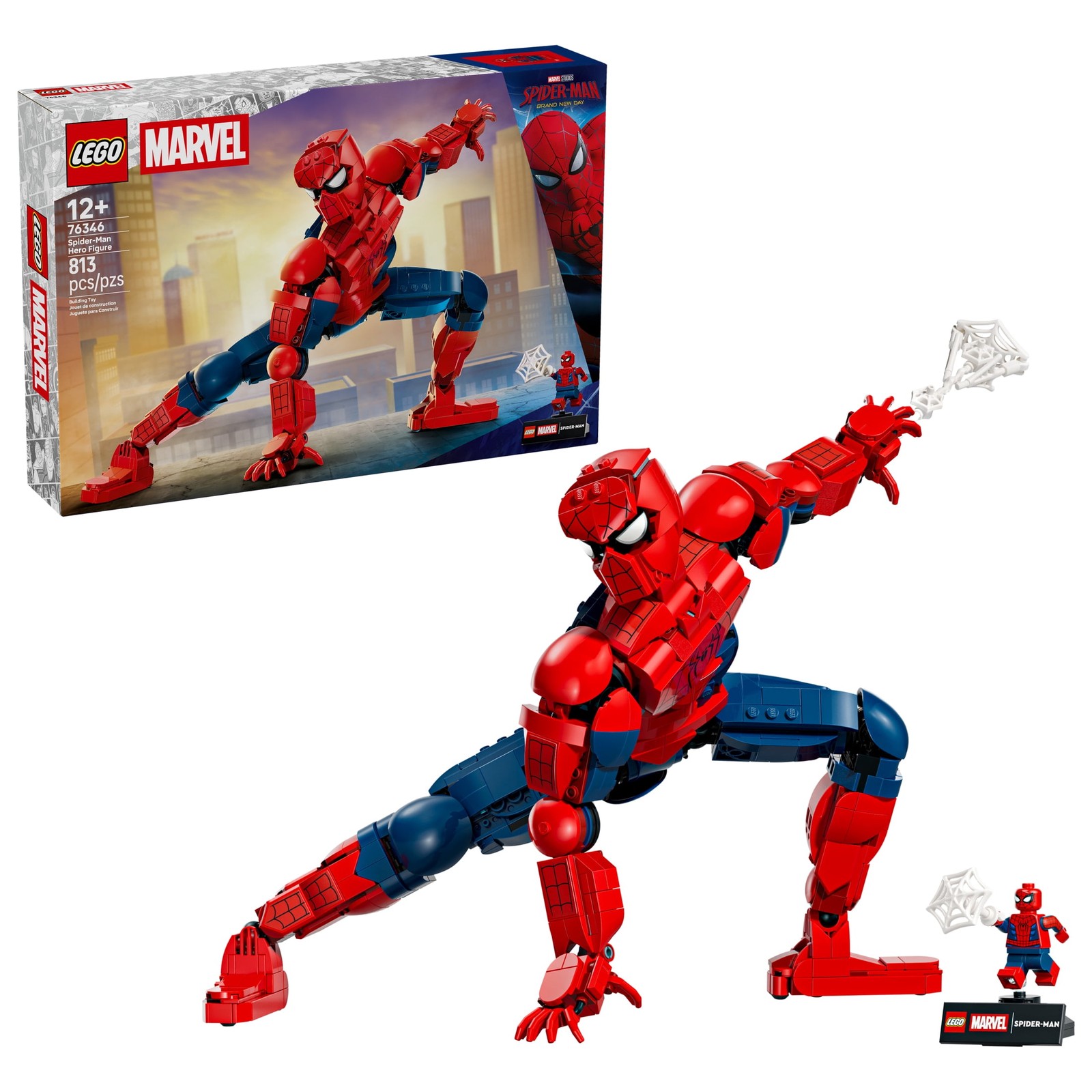 LEGO Marvel Spider-Man Hero Figure Building Toy, 813 Pieces, Posable 14.5 in,