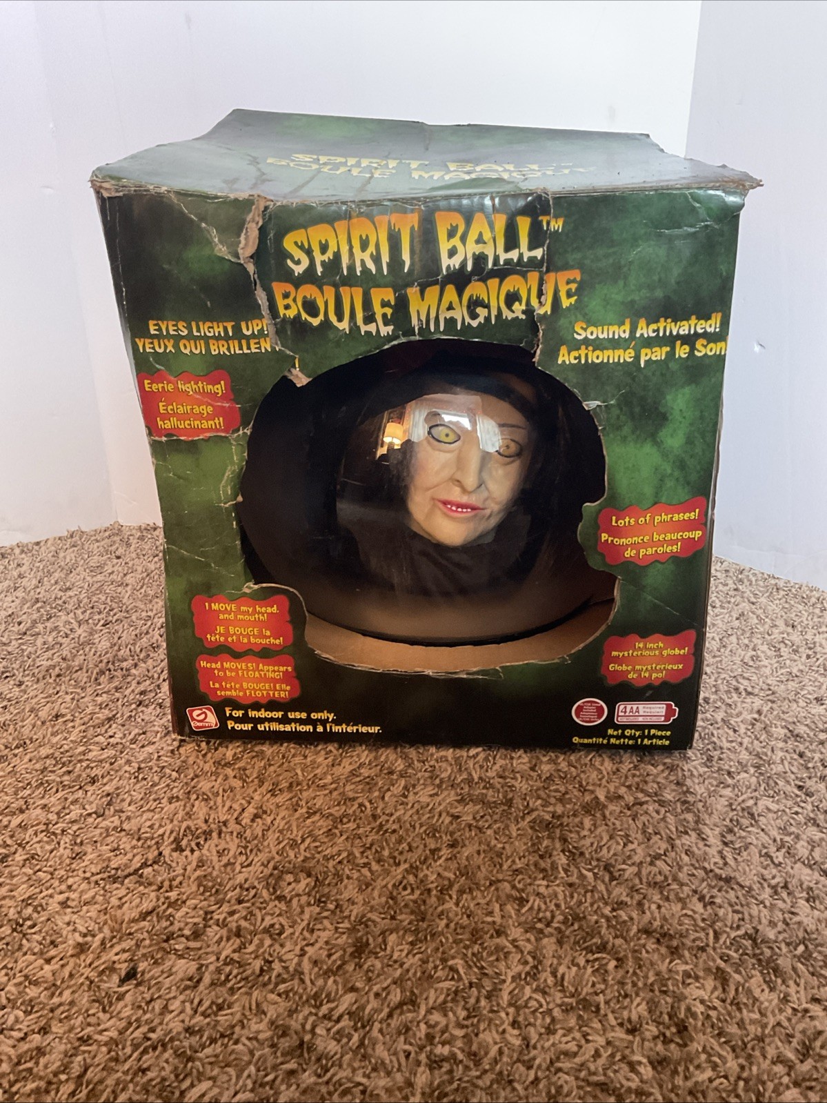 Gemmy Boule Magique Animated Spirit Ball Halloween Talks Lights 2005 New Gemmy Boule Magique Animated Spirit Ball Halloween Talks Lights 2005 New