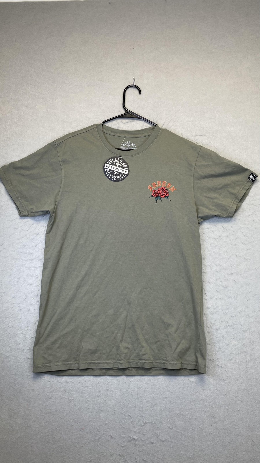 Sullen Art Collective Shirt Mens Medium Olive Forgive Me Graphic Skull SCM6664B