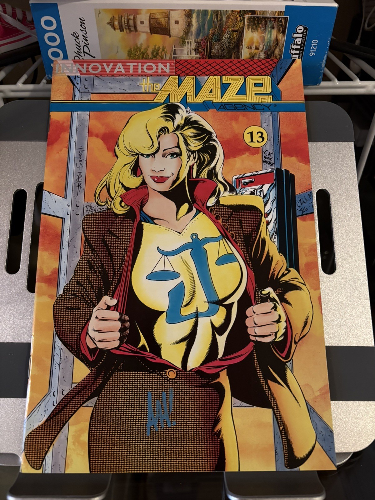 The Maze Agency #13 (Innovation Comics June 1990) Signed Adam Hughes COA