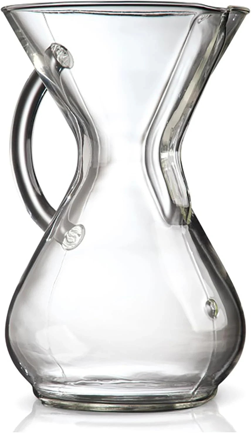 CHEMEX 6-Cup Glass Handle Pour Over Coffee Maker 30 oz Clear DW Safe