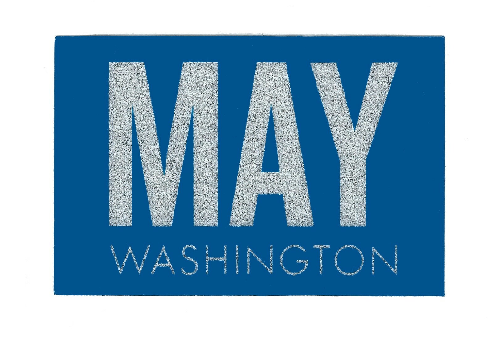 1977-1999 \'MAY\'  WASHINGTON TAB Sticker for Vintage License Plates-NICE Repo