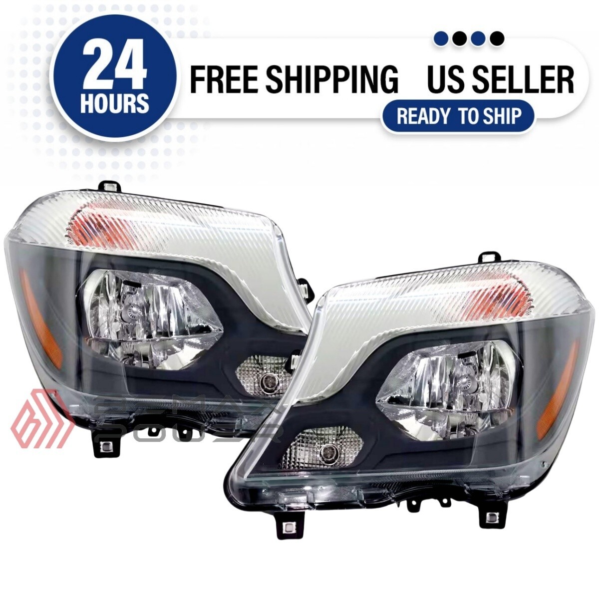New Pair Headlights For 2014-2017 Mercedes-Benz Sprinter 2500 3500 Left & Right