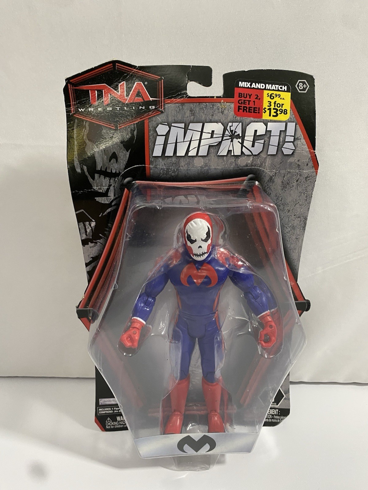 Suicide TNA Impact Masked Wrestler Jakks Pacific Package Wear