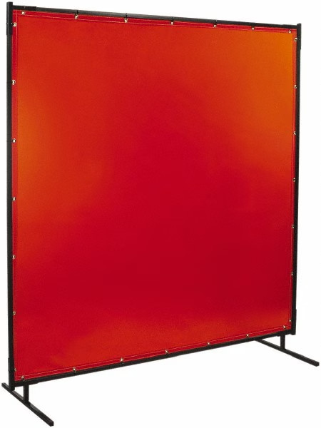 STEINER  Portable Welding Screen Kit  6\' x 6\' with Orange Vinyl Screen