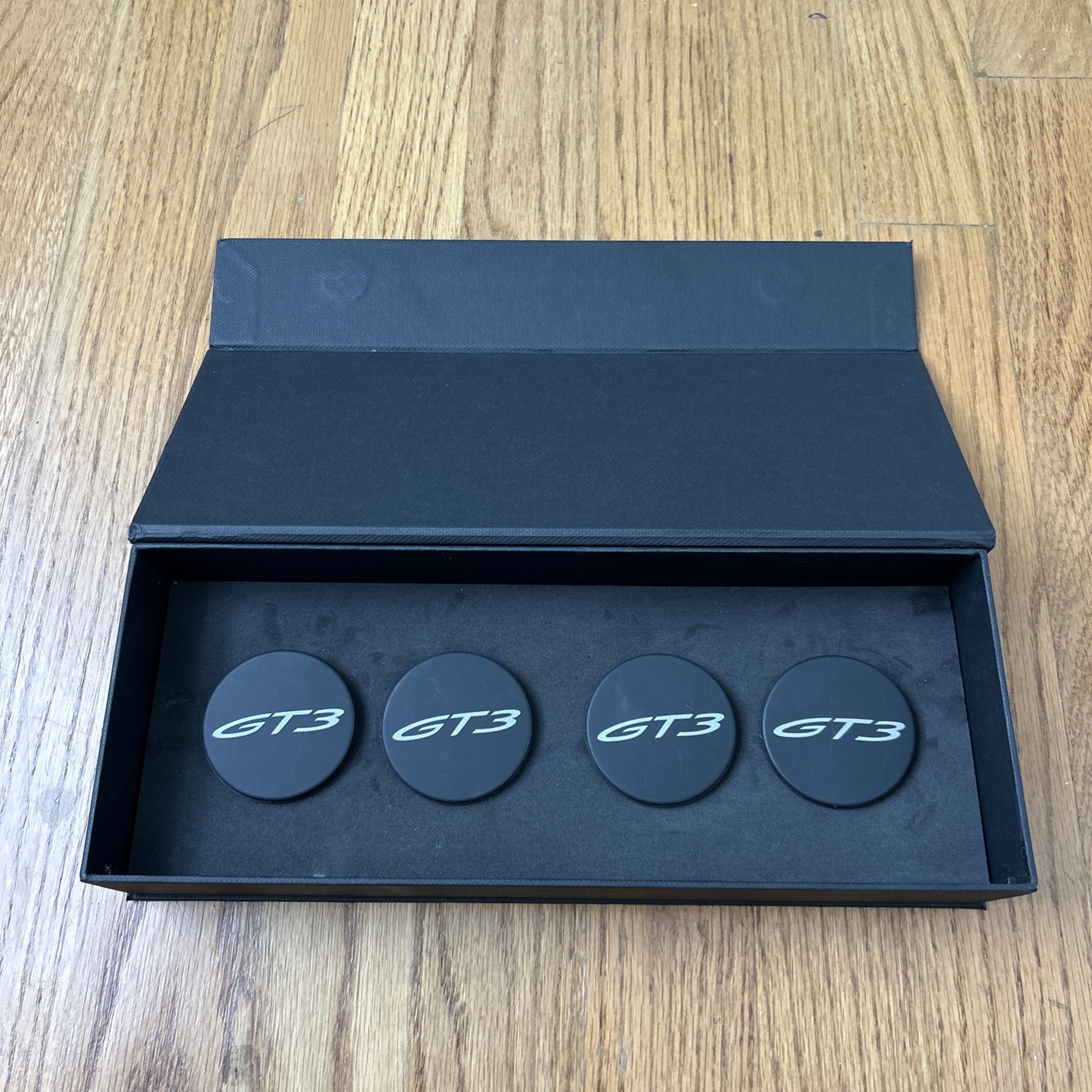 Porsche 911 GT3 Genuine OEM Center Lock Center Hub Caps Wheel Caps Black Matte