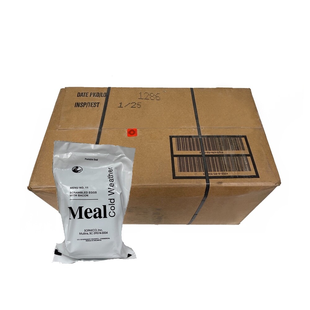 Cold Weather Military MRE Case - 12 Meals - JAN 2025 or later INSP Date