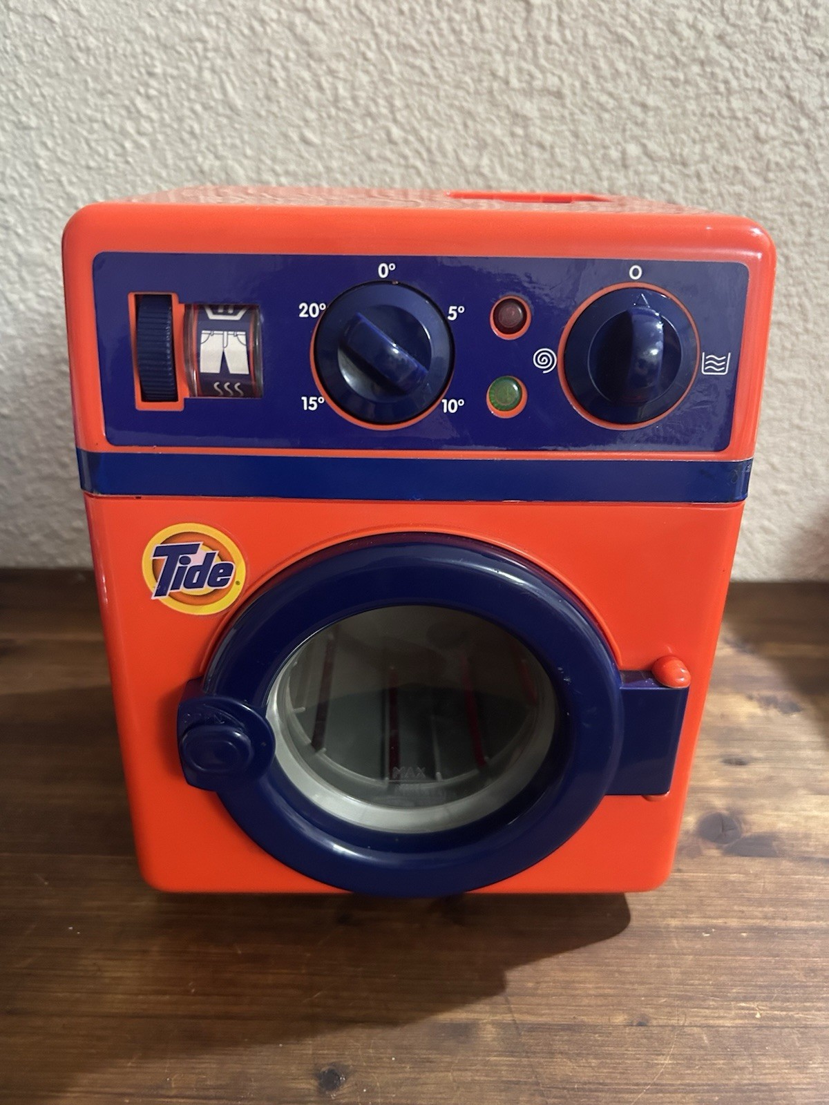 Tide Battery Powered Pretend Play Toy Washer, Orange Plastic