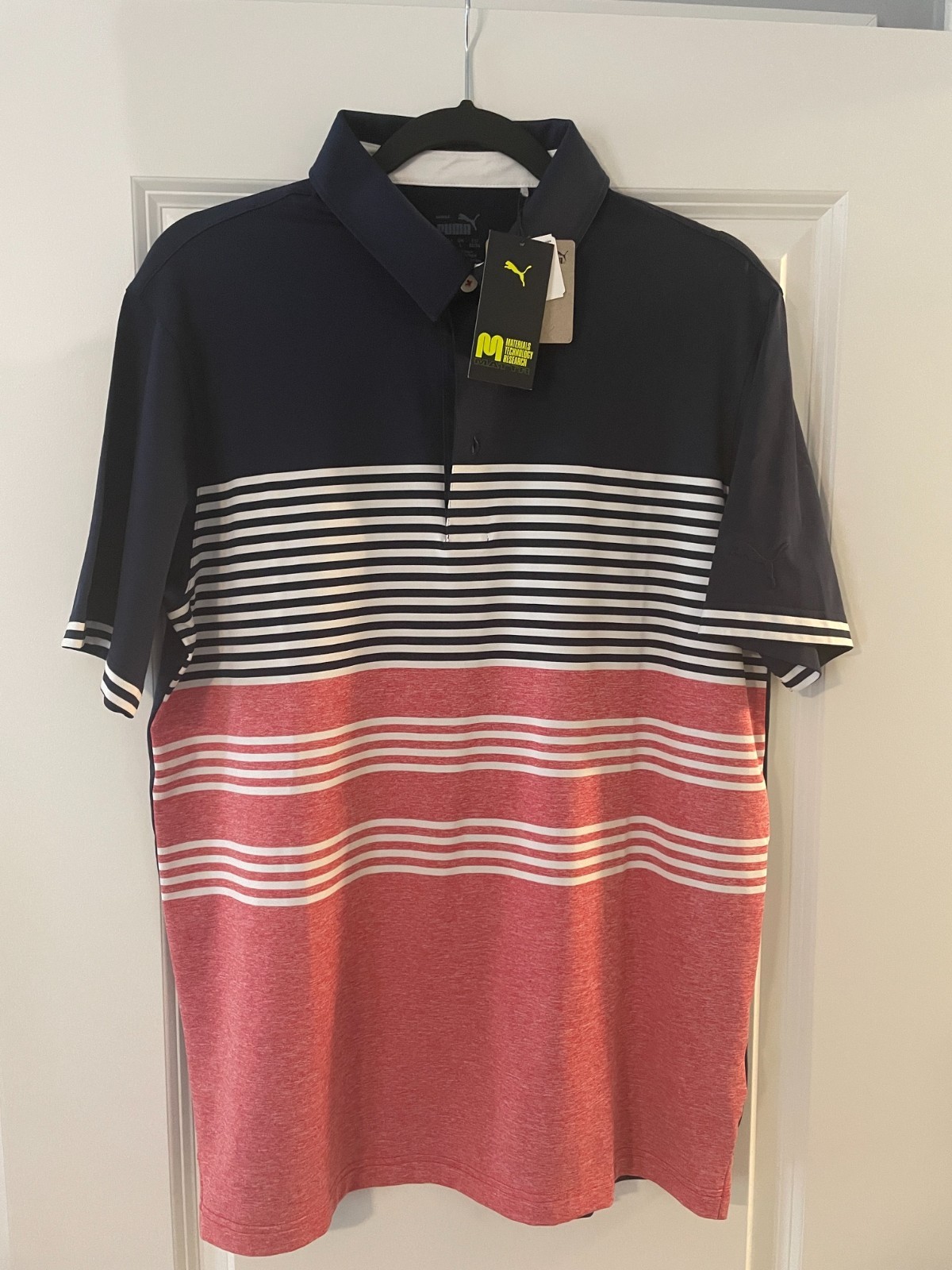 Puma MATTR Stripe Jacquard Golf Polo Men\'s NWT $80 Puma MATTR Stripe Jacquard Golf Polo Men\'s NWT $80