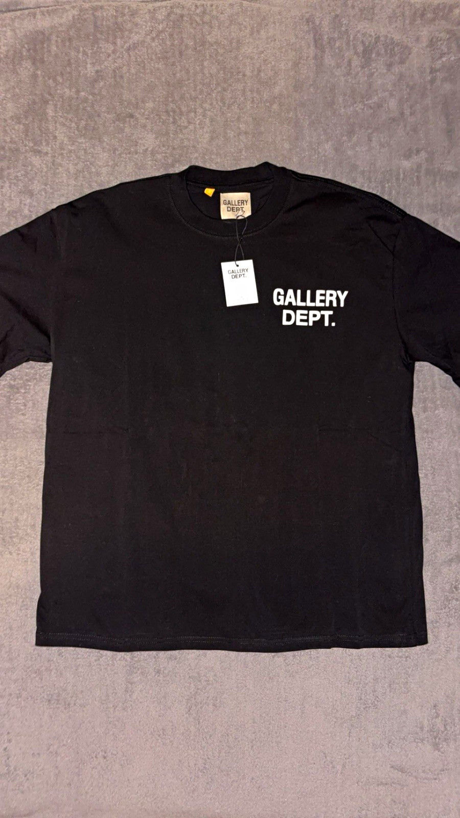Gallery Dept. Men\'s Black Graphic Logo Double-Sided Crew Neck T-Shirt Size L