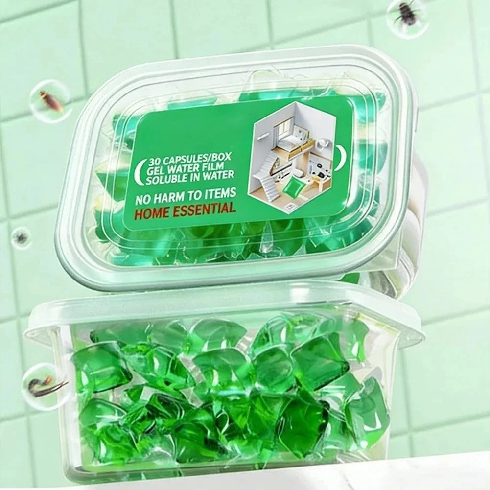 Drain Freshener Pods Sink Odor Eliminator Gel Water Soluble Deodorizer US