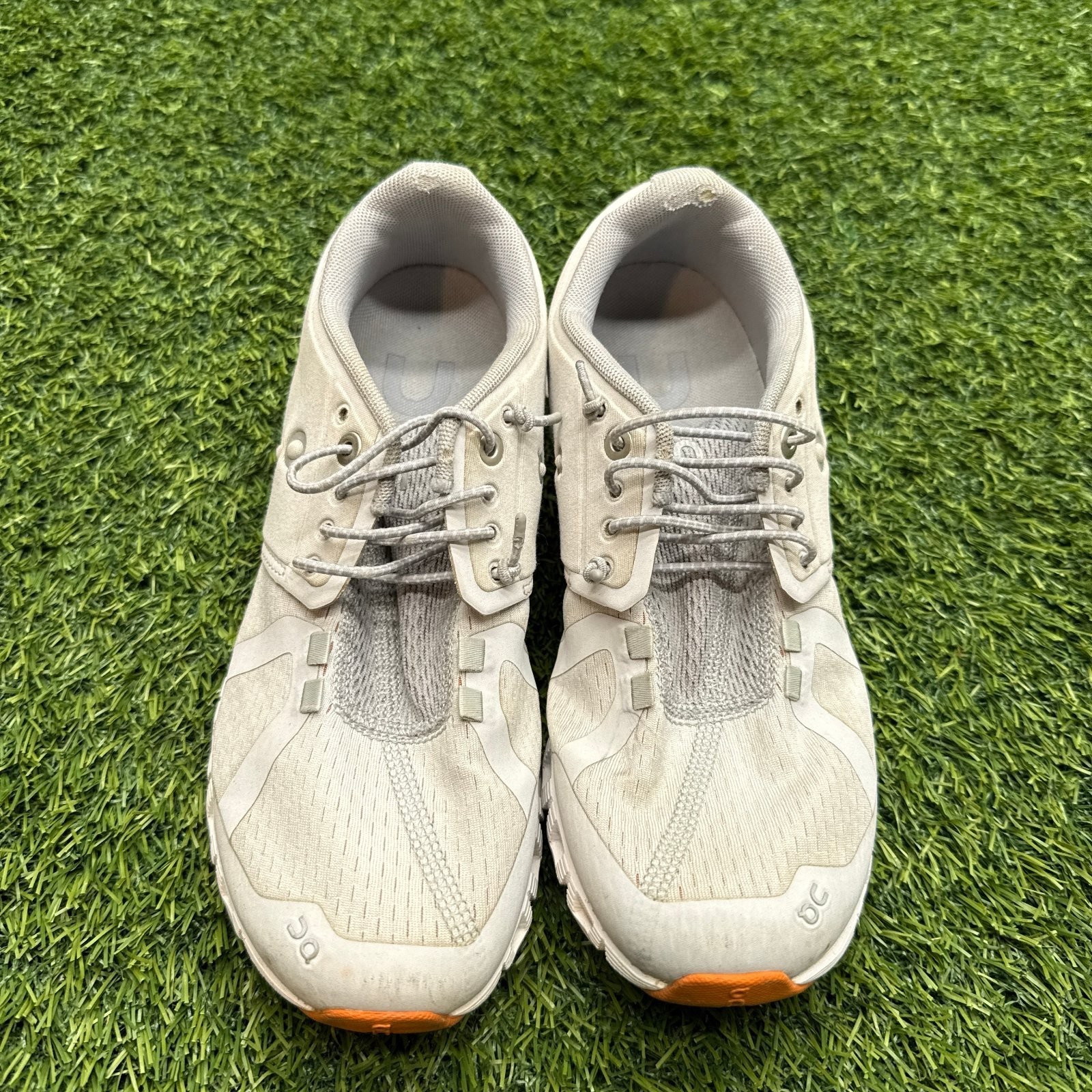 On Cloud Running Shoes Womens US 6 Low Top Sneakers White Gray 19.99194