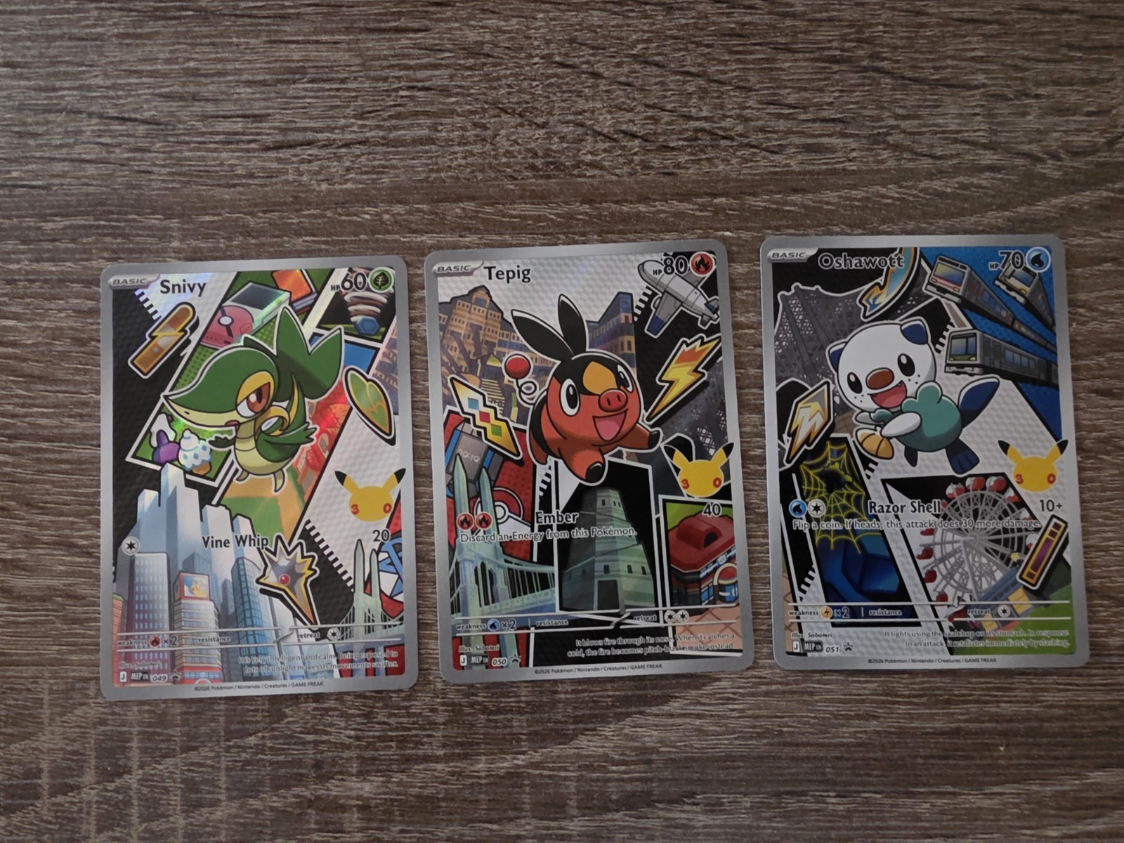 Pokémon TCG Black Star Promos Holo Promo Lot 3 Snivy/Tepig/Oshawott BW01-03 Pokémon TCG Black Star Promos Holo Promo Lot 3 Snivy/Tepig/Oshawott BW01-03